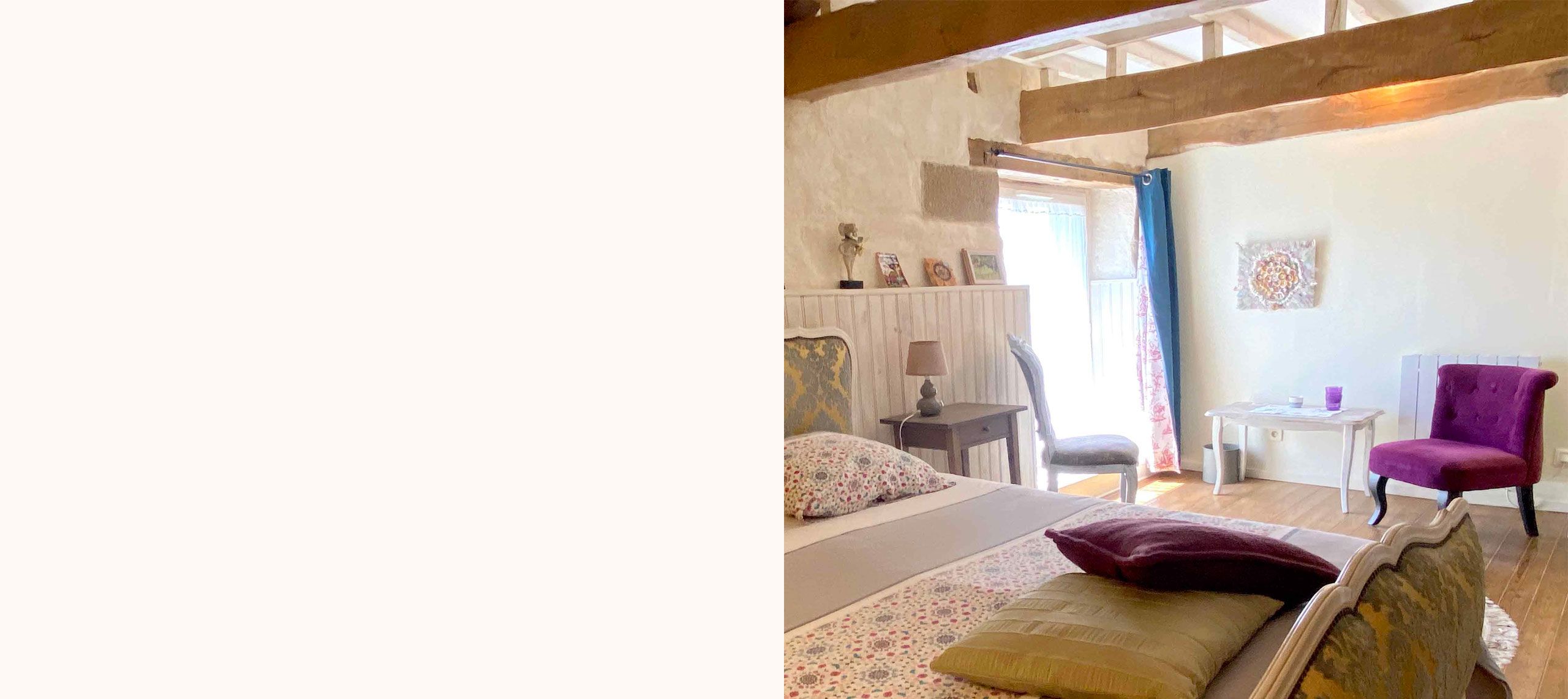 Grande suite orientée sud au calme